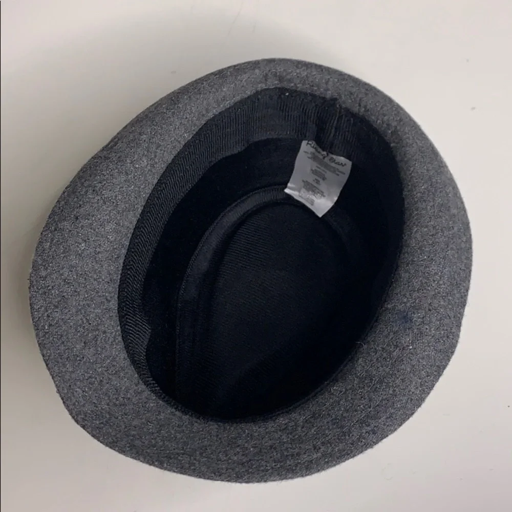 Rising Star grey felt plaid band fedora baby gq luxe hat